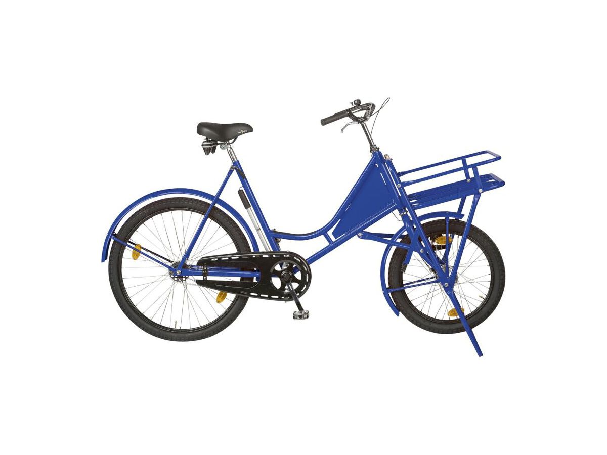 Lastenfahrrad Classic blau mit Lastenträger