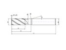 Schachtfrees HPC lang VHM TiALN type RVS 35/38grad. Z4 10,0mm FORMAT GT