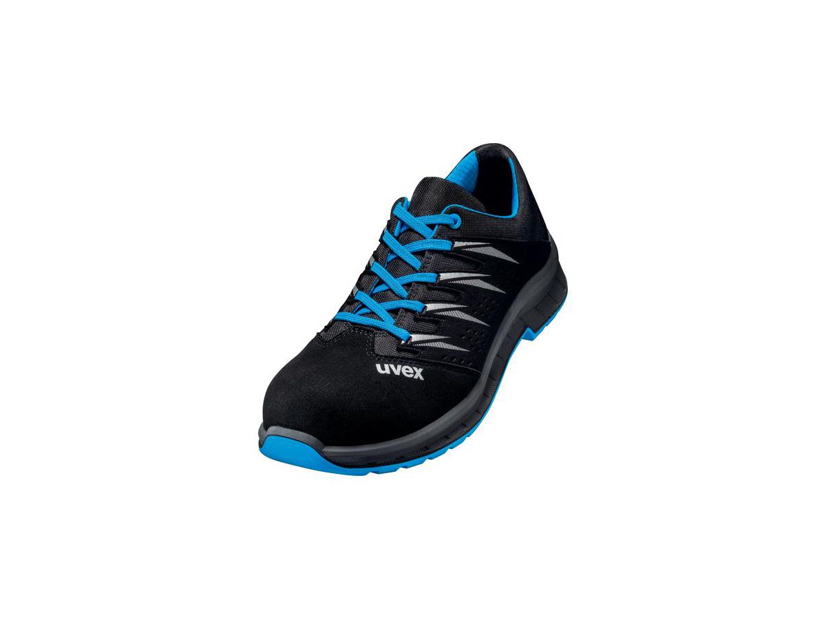 UVEX 2 trend Sicherheits-Halbschuh gel. Gr. 41 W10 S1 ESD SR schwarz/blau 6937.7