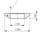 Kogelschijf DIN 6319C M12 FORMAT M12