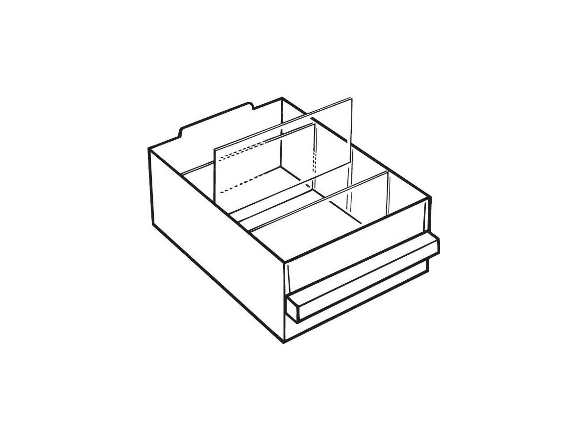 Trennwand Satz a 12 Stk. für Schublade Typ B