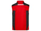 JN Workwear Softshell Vest JN845 100%PES, red/black, Größe XS