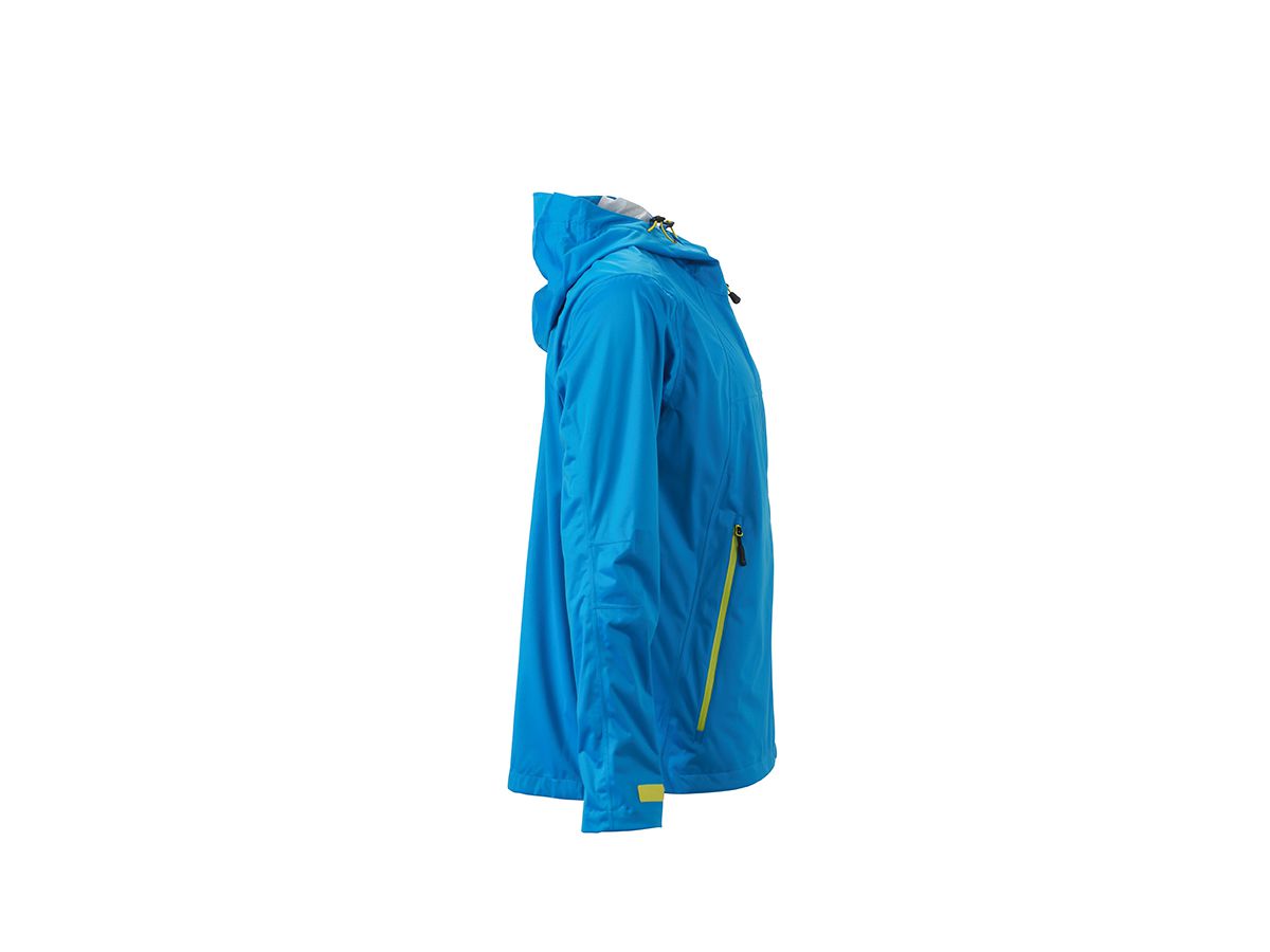 JN Mens Outdoor Jacket JN1098 100%PES, aqua/acid-yellow, Größe 3XL