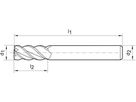 FORMAT GT VHM-HPC-Fräser Z4 HB TiAlN 5,0 mm