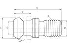 Pull stud ISO 7388II B SK50-M24 I.C FORMAT