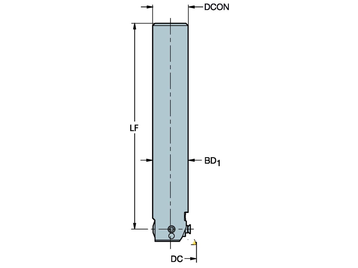 COROMANT Zylinderschaft für CoroBore 825 Aufbohrwerkzeug A18-R825A-A18116-RA