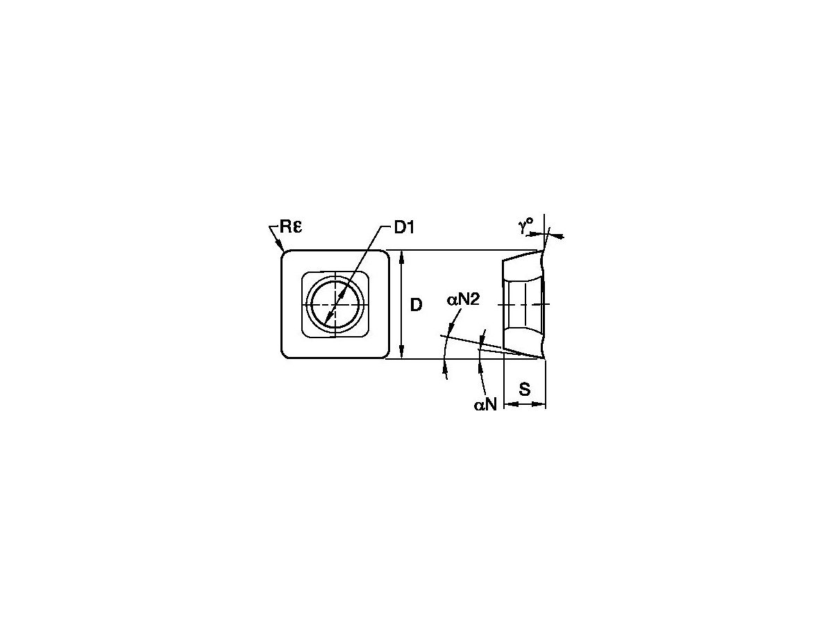 KENNAMETAL SPGX050204HPKCU40 BOHR-WENDEPLATTE SPGX-HP BEYOND KCU40