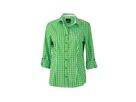JN Ladies Traditional Shirt JN637 100% BW, green/white, Größe 2XL