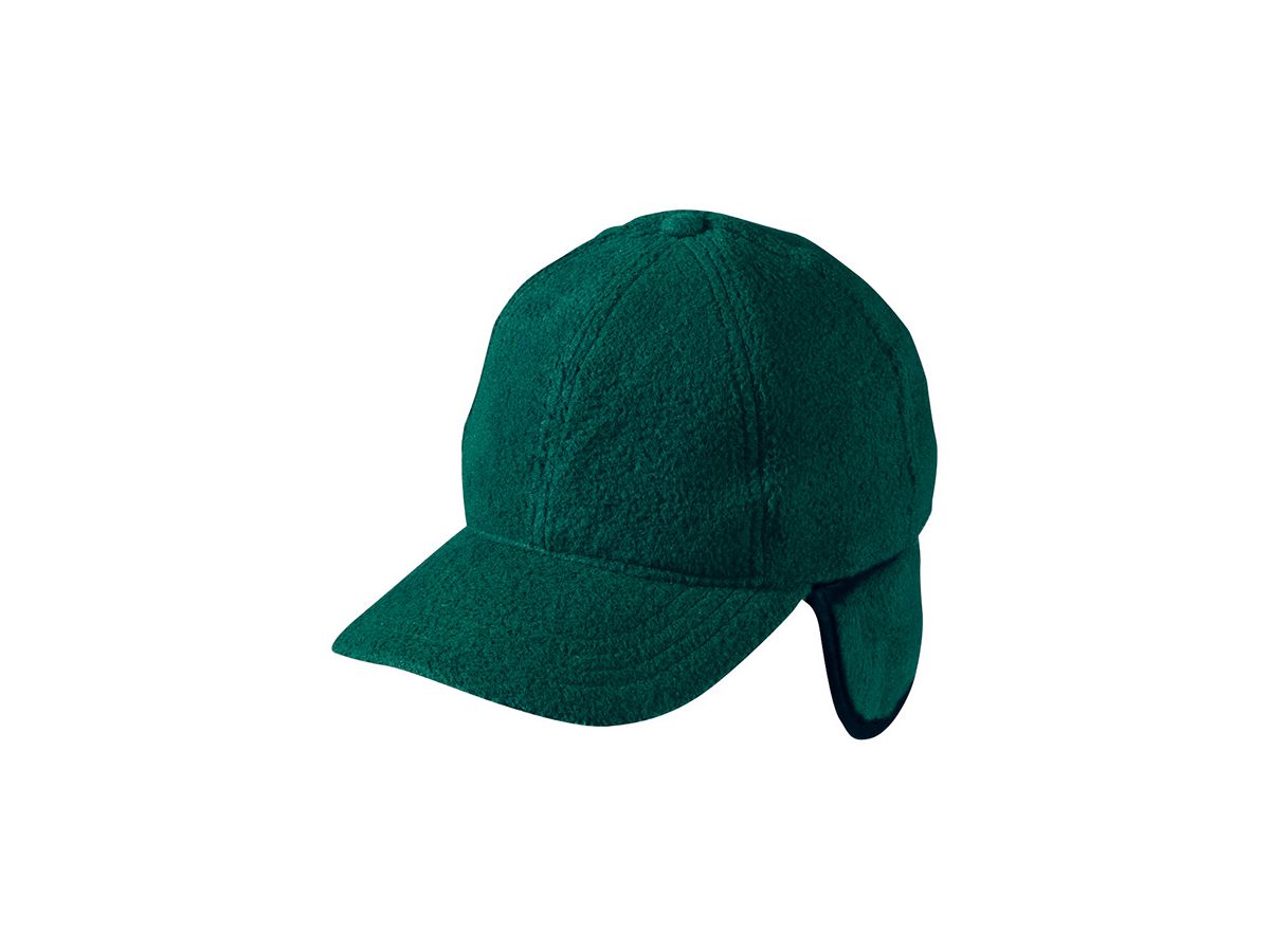 mb Fleece Cap with Earflaps MB7510 100%PES, dark-green, Größe one size