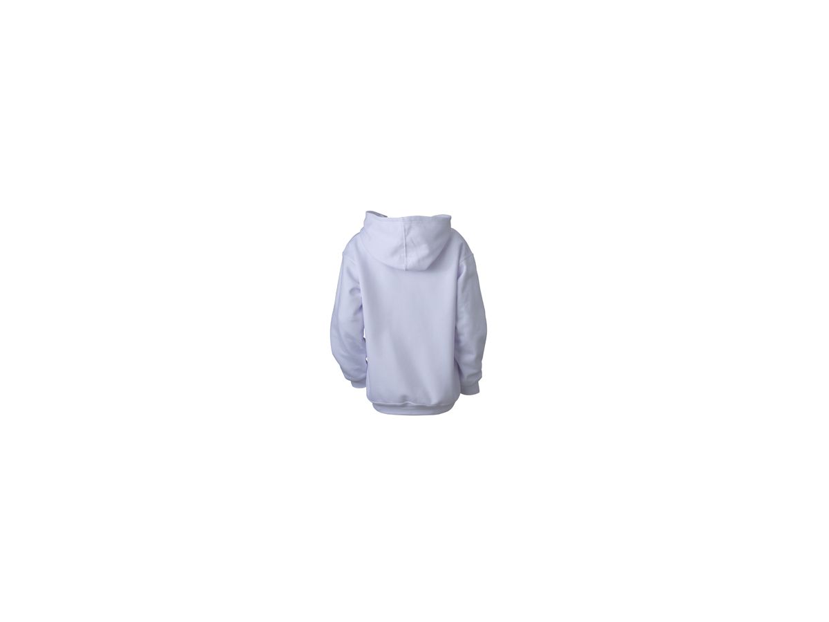 JN Hooded Sweat Junior JN047K 80%BW/20%PES, white, Größe 2XL