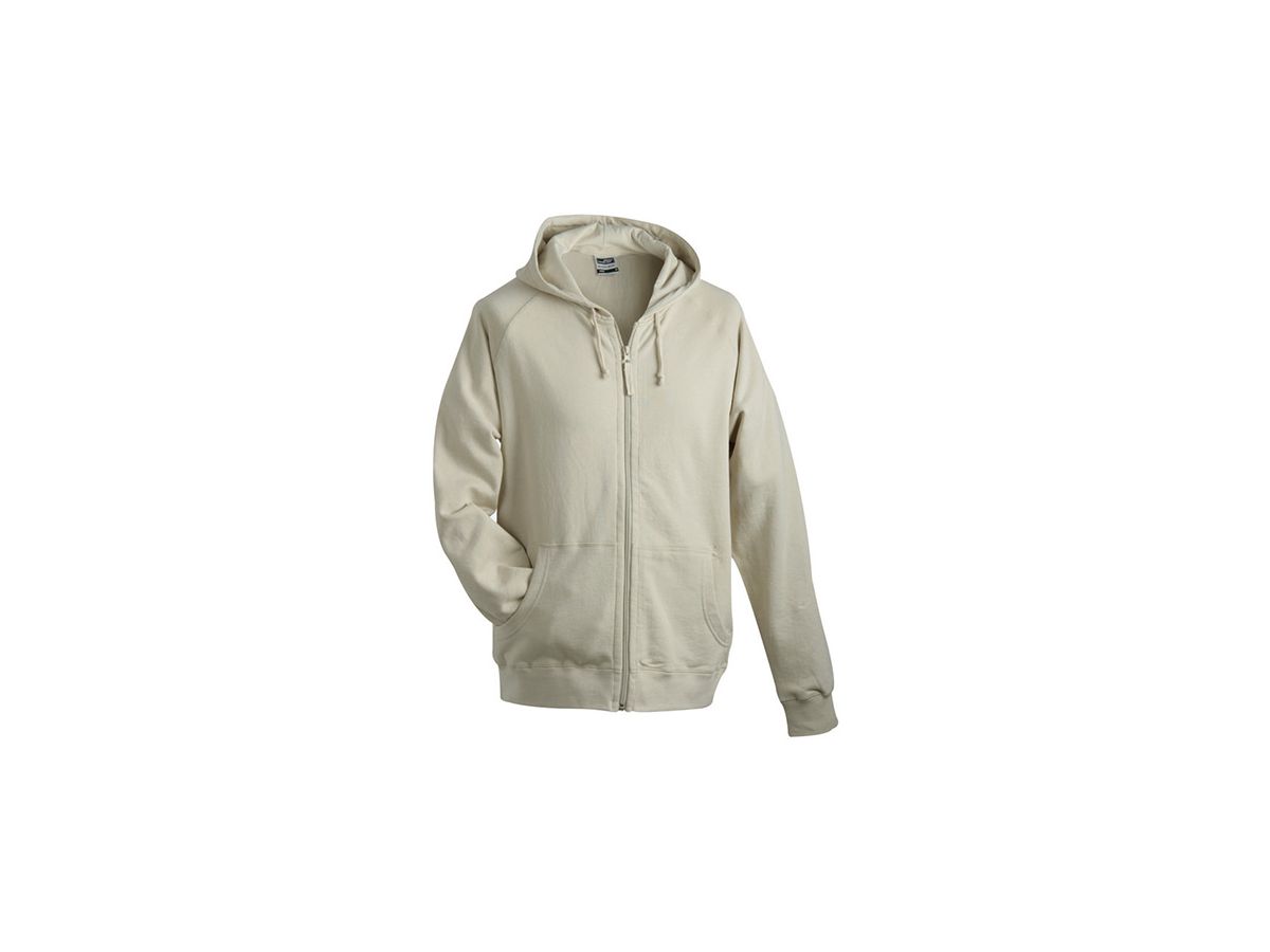 JN Hooded Jacket JN059 100%BW, stone, Größe L