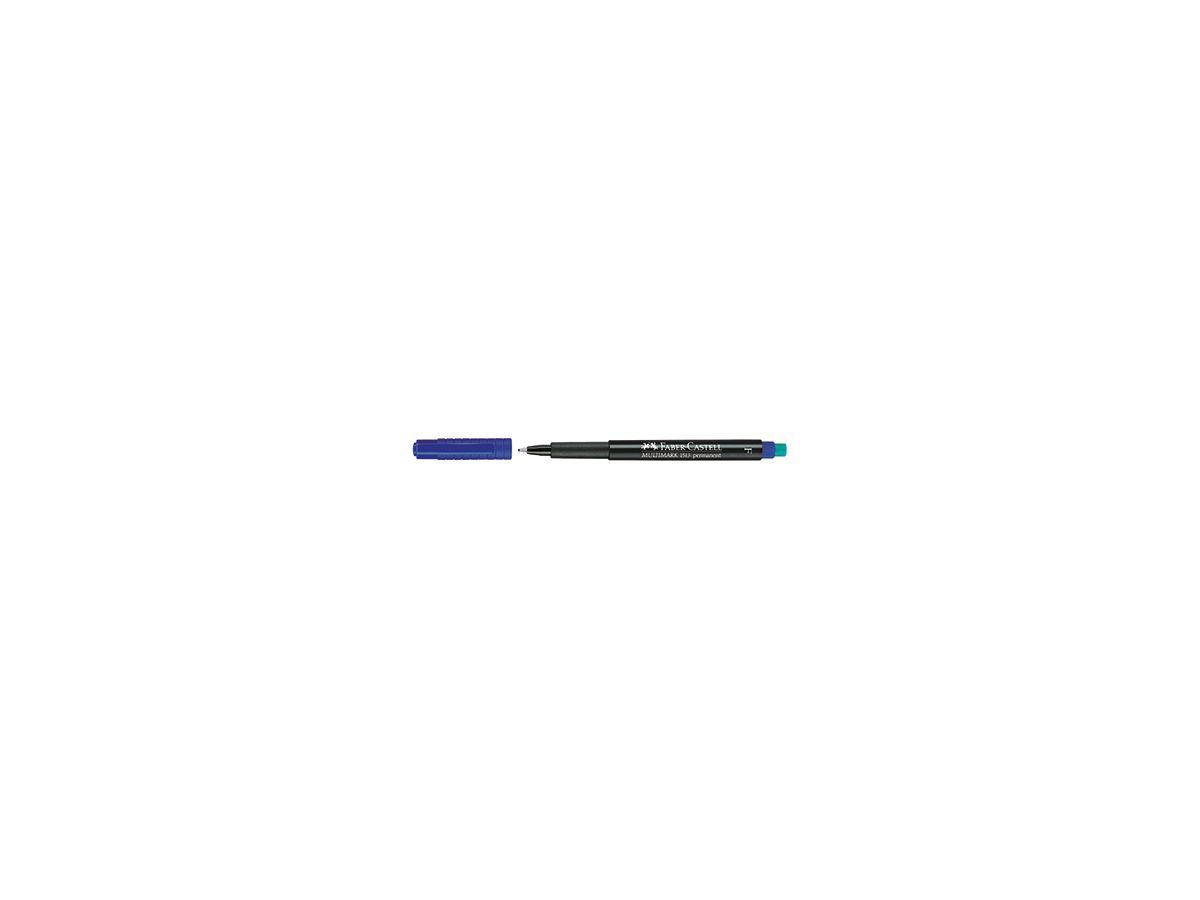 Faber-Castell Folienschreiber Multimark 151351 F Radierer blau