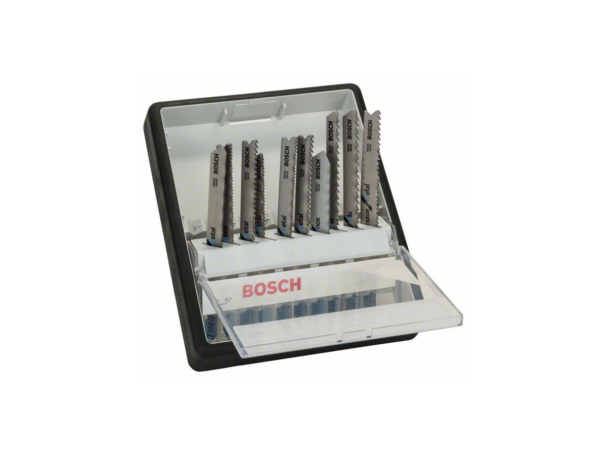 BOSCH Stichsägeblatt-Set Robust Line Metal Expert, T-Schaft, 10-teilig