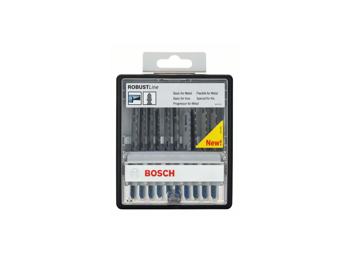 BOSCH Stichsägeblatt-Set Robust Line Metal Expert, T-Schaft, 10-teilig