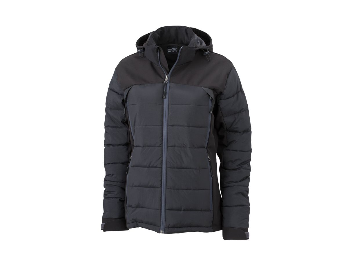 JN Ladies Outdoor Hybrid Jacket JN1049 95%PES/5%EL, black, Größe XL