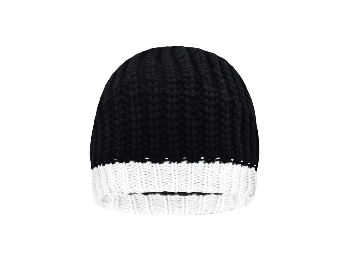 mb Wintersport Hat MB7103 black/white, Größe one size