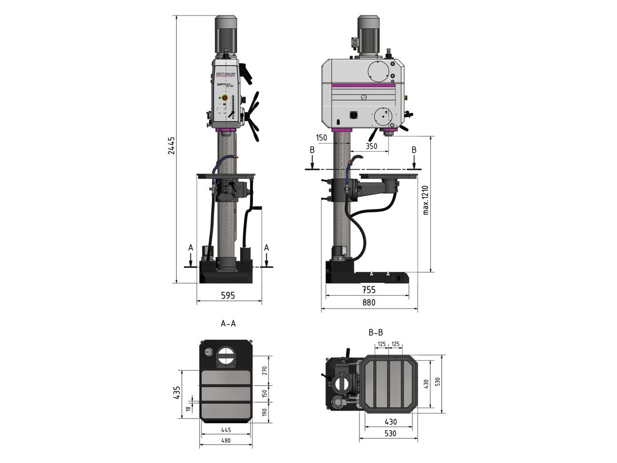 Optidrill Getriebebohrmaschine DH 45V 3034262