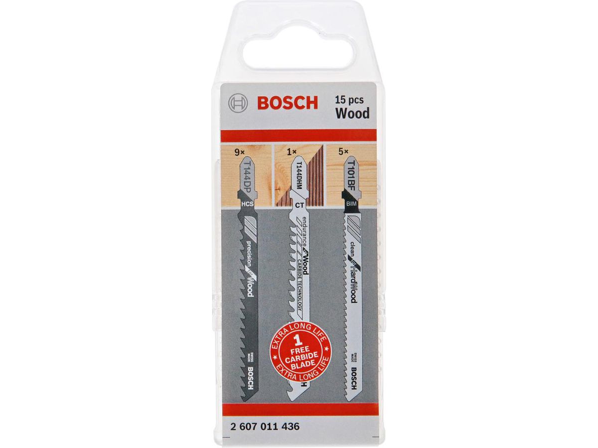 BOSCH Sägeblatt-Set Holz 14 + 1 tlg