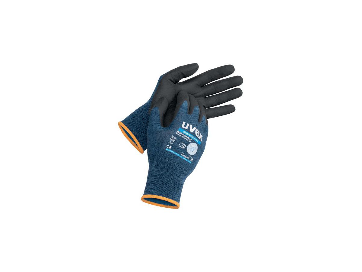 UVEX Montage-Handschuh phynomic pro 2 Gr. 10 Aqua-Polymer-Pro blau/gr, 6006.4