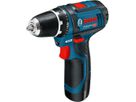 BOSCH Akku-Bohrschrauber GSR 12V-Li Tasche u. 39 tlg Zubehör 2,0 + 4,0 Akku