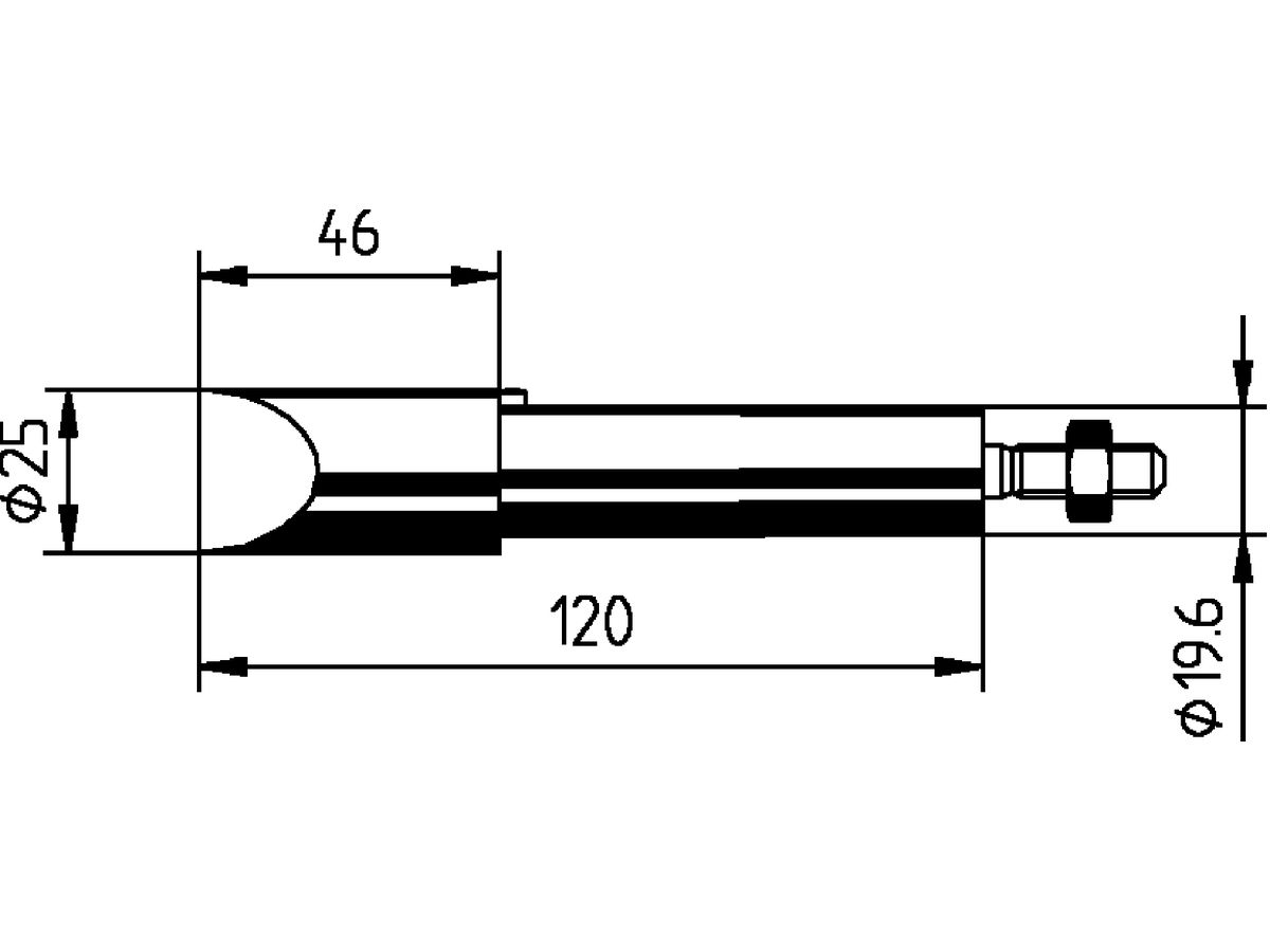 Chisel-shaped solder tip rein. No.0302MZ Ersa