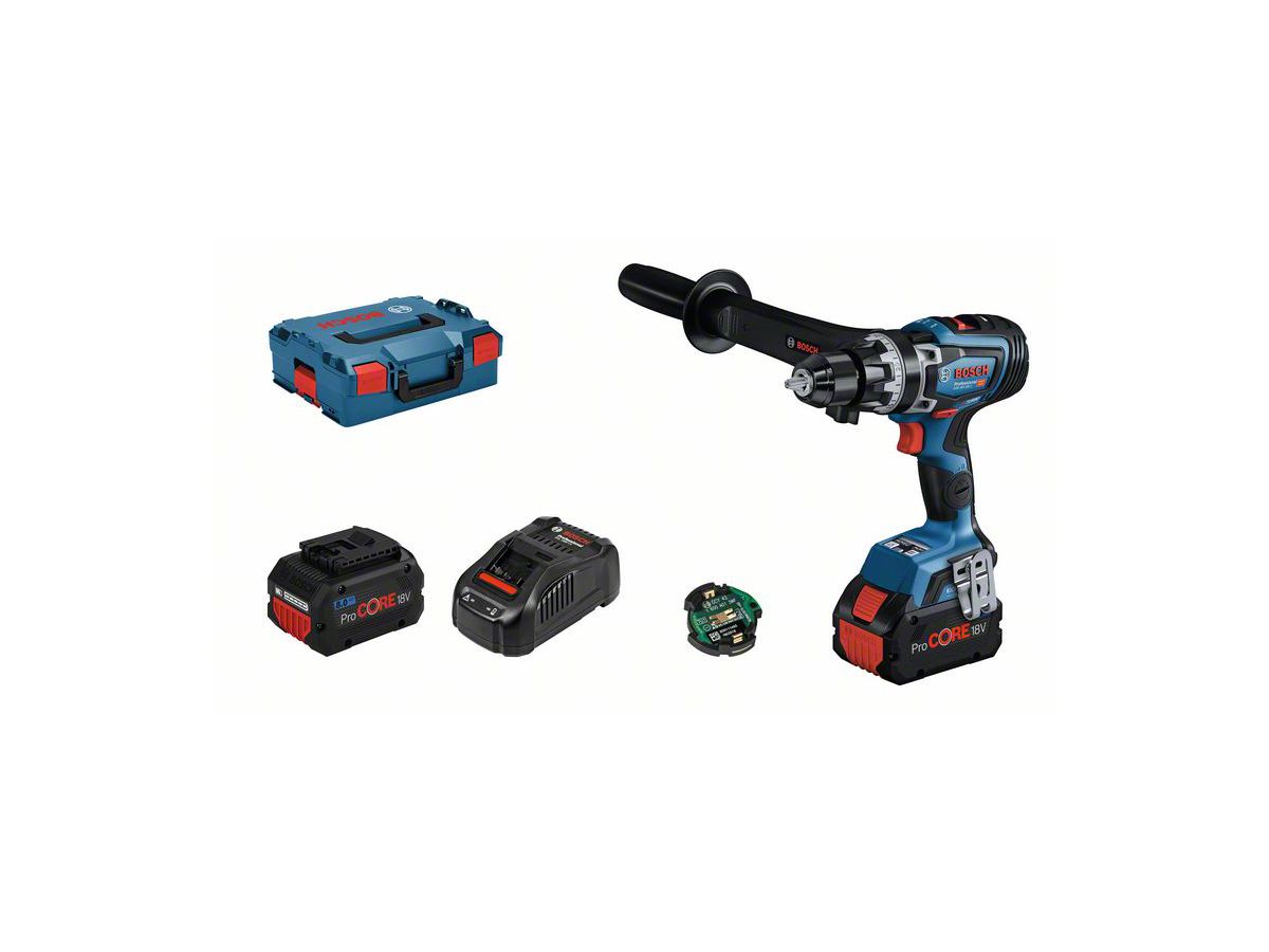 BOSCH Akku-Schlagbohrschr. GSB 18V-150 C 2xProCore 18V/8,0Ah, Ladegerät, L-Boxx