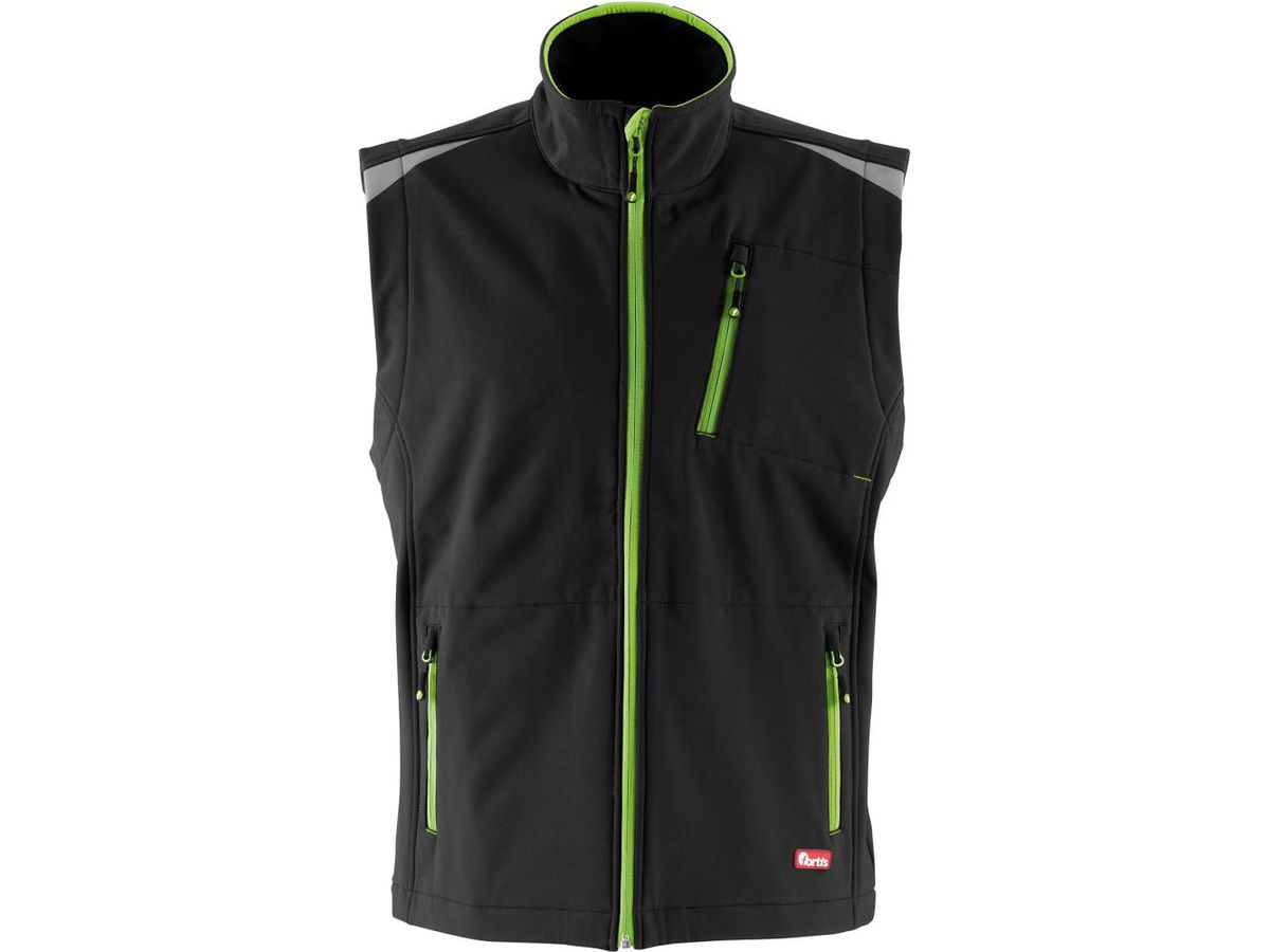 FORTIS Weste 24 schwarz/limegreen,Gr.XL