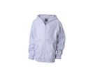 JN Hooded Jacket Junior JN059K 100%BW, white, Größe XL