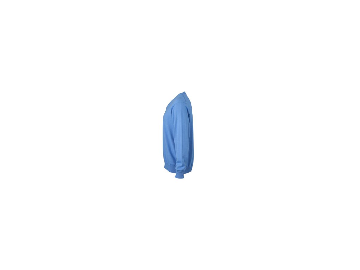 JN Mens V-Neck Pullover JN659 100%BW, glacier-blue, Größe S