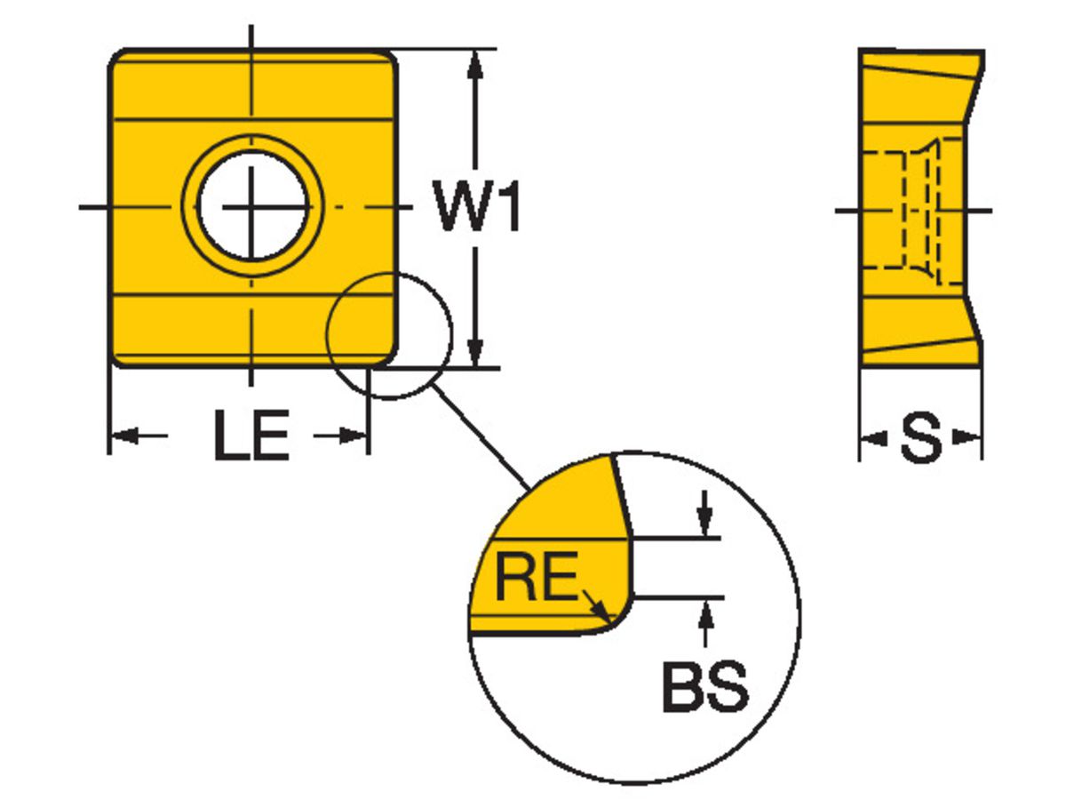 COROMANT CoroMill 331 Wendeplatte N331.1A-084520E-KM3040