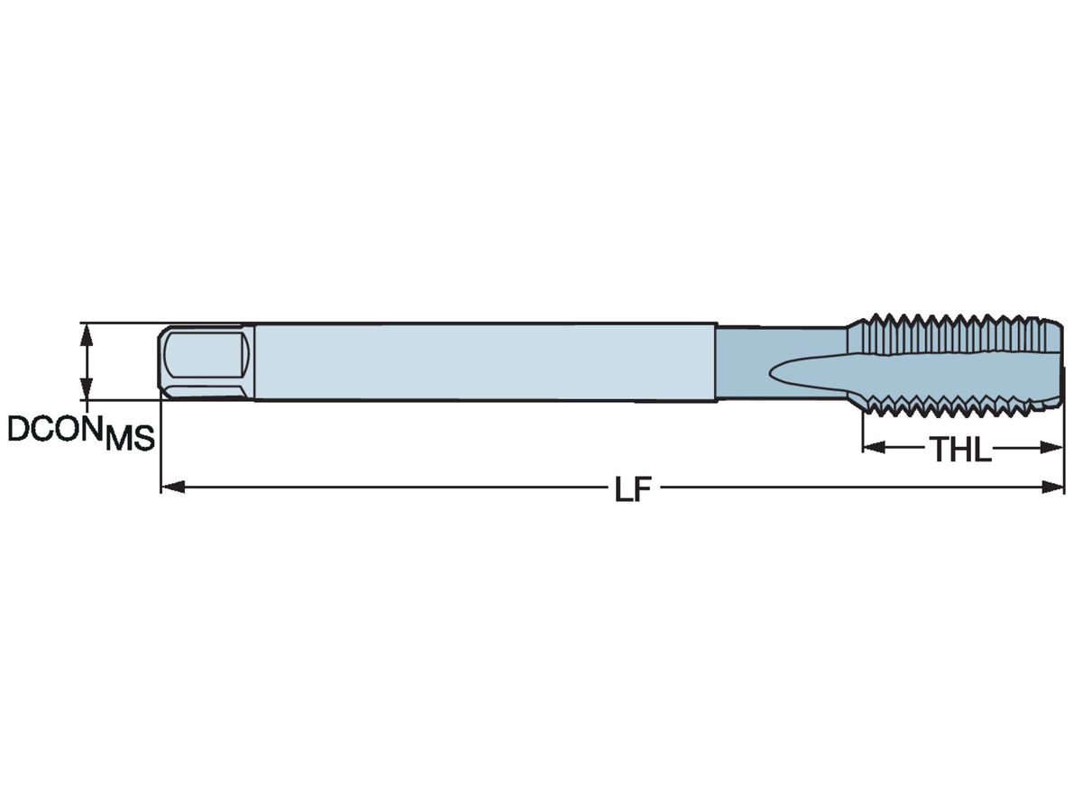 COROMANT CoroTap 200 geradegenuteter Gewindebohrer T200-SD101JA-M10D115