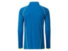 JN Men's Sports Shirt Longsleeve JN498 bright-blue/bright-yellow, Größe XL