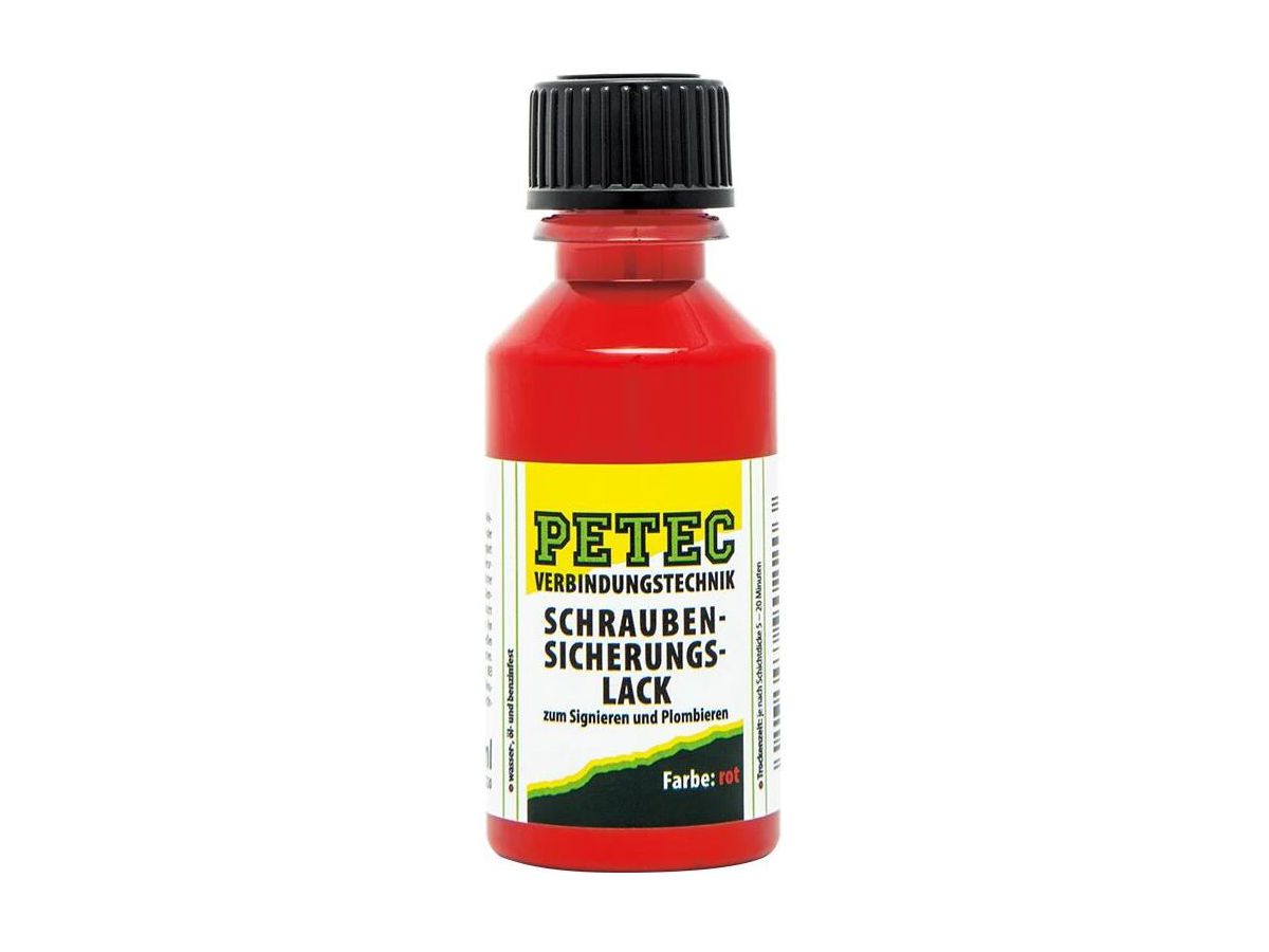 PETEC Schraubensicherungslack ROT 20 ml Tube