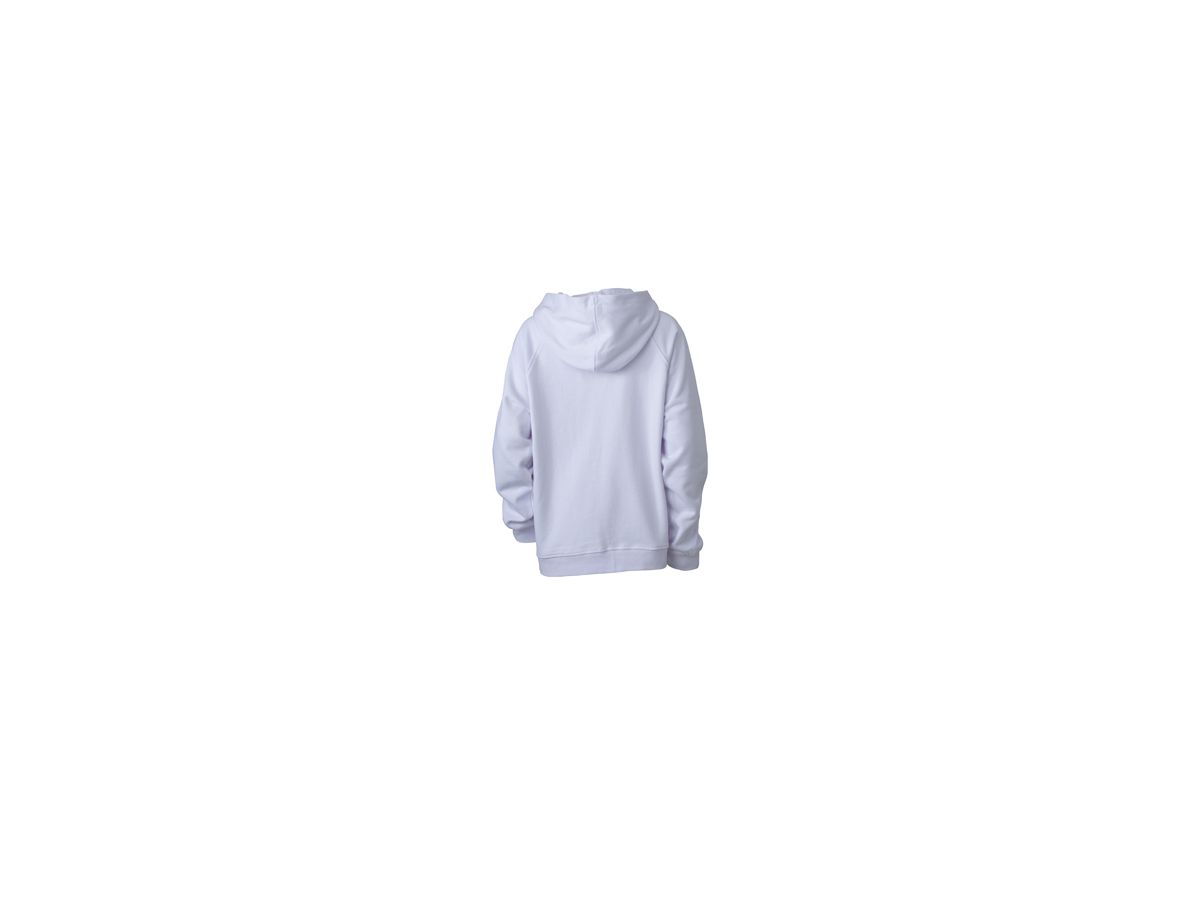 JN Hooded Jacket Junior JN059K 100%BW, white, Größe XL