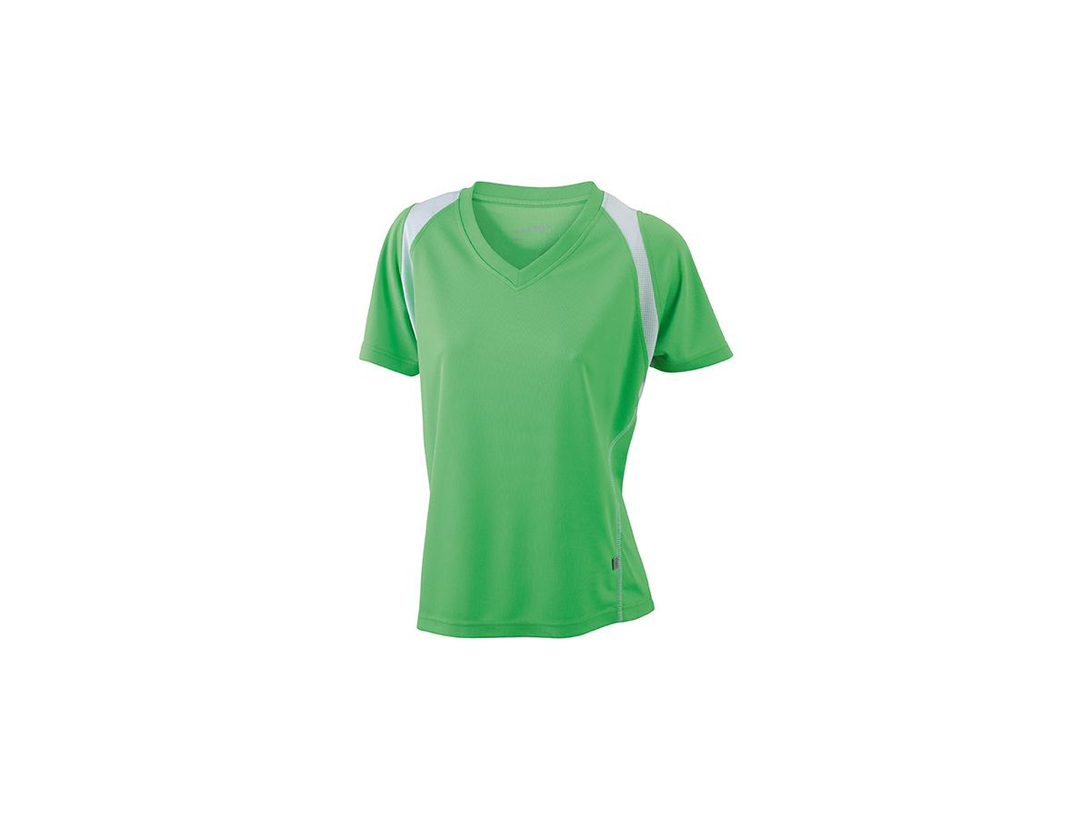JN Ladies Running-T JN396 100%PES, lime-green/white, Größe S
