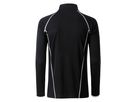 JN Men's Sports Shirt Longsleeve JN498 black/white, Größe L