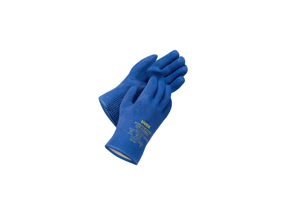 UVEX Schnittschutzhandschuh protector chemical, NK2725B, 27 cm, blau, Gr. 10