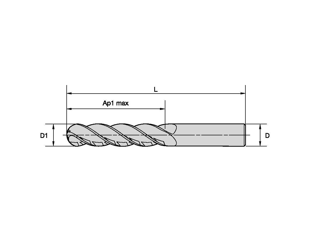 KENNAMETAL H1TE4BN0313L125HAKCPM15 HARVI I TE 5/16X5/16X1 1/4X3 BN