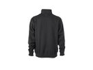 JN Workwear Half Zip Sweat JN831 70%BW/30%PES, black, Größe S