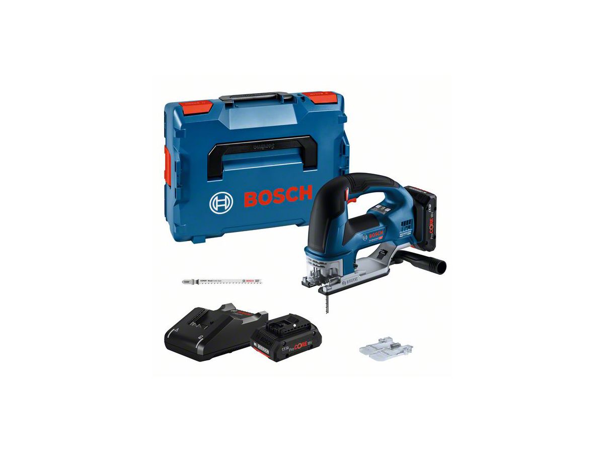 BOSCH Akku-Stichsäge in L-BOXX GST 18V-155 BC 2x18V/4,0 Ah, Ladegerät