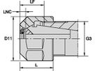 ERICKSON LNHABER16M COOLANT STYLE WITH HEXAGON