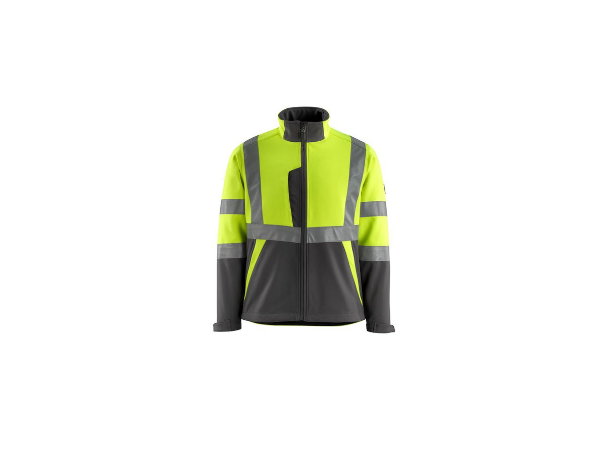 MASCOT Kiama, Soft Shell Jacke 15902-253 hi-vis gelb/dunkelanthrazit, Gr. 2XL