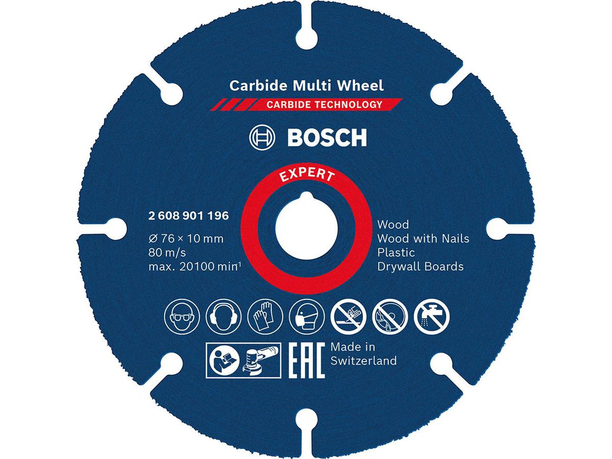BOSCH Multiwheel Trennscheibe EXPERT Carbide 76x10 mm