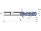 WEMAG VHM-Fräser VRC Inox/Uni 14,0/EF0,3 D2=14HB L2=48 L1=100 L3=54 Z=4 3xD