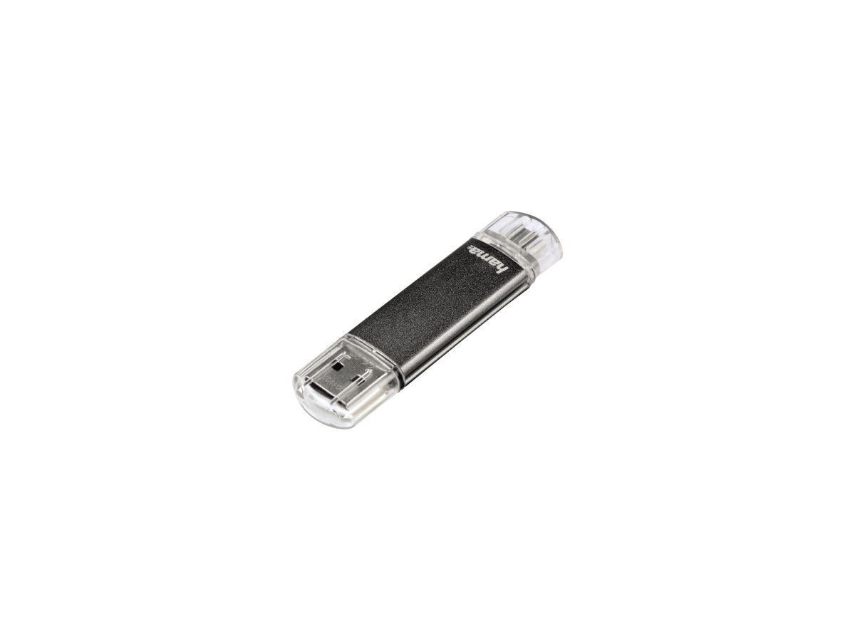 Hama USB-Stick FlashPen Laeta Twin 00123926 64GB 10MB/s USB 2.0 grau