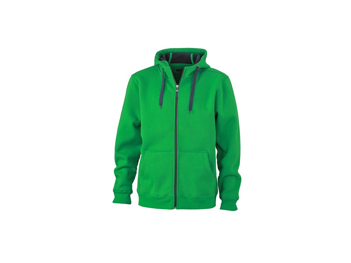 JN Mens Doubleface Jacket JN355 55%PES/45%BW, fern-green/graphite, Gr. L