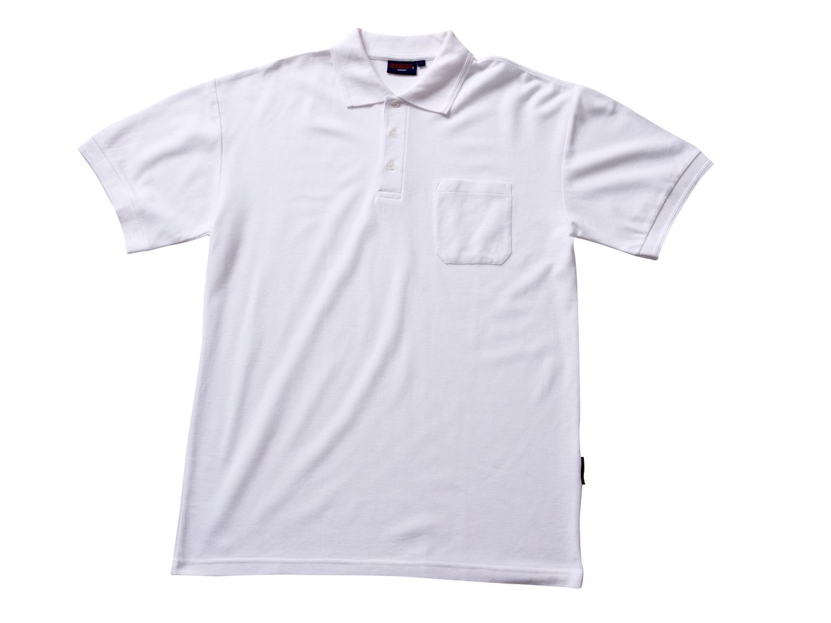 MASCOT Polo-Shirt BORNEO Crossover,weiß,Gr. 4XL