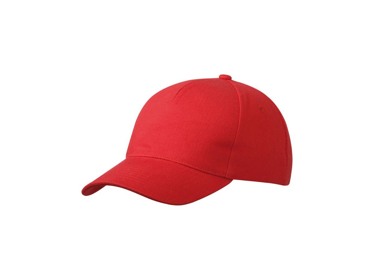 mb 5 Panel Cap heavy Cotton MB092 100%BW, red, Größe one size