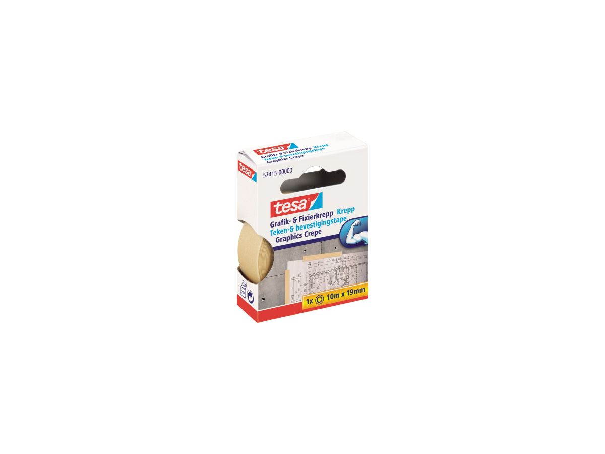 tesa Fixierband 57415-00000 19mmx10m Papier beige