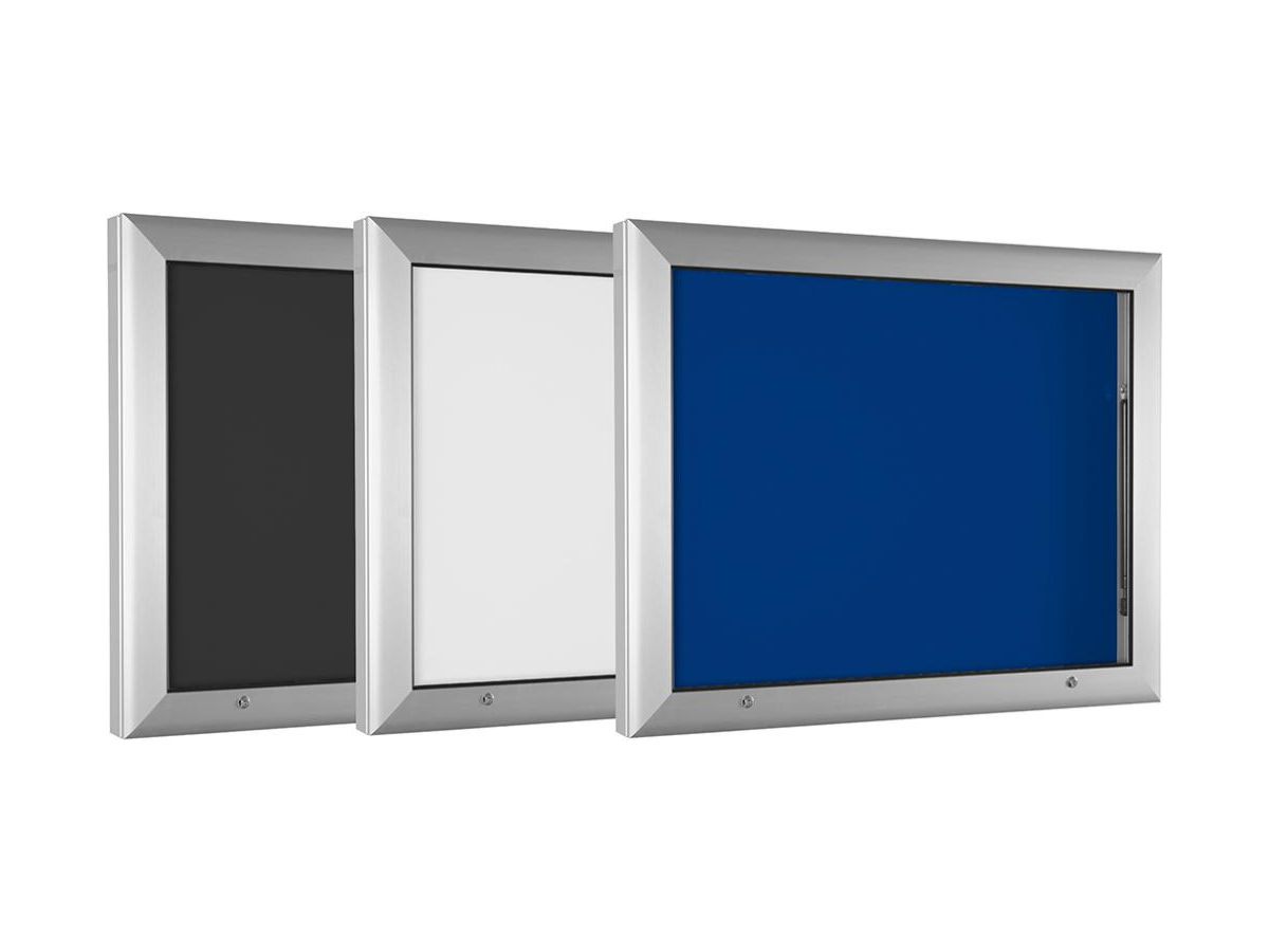 Schaukasten Quer DIN A1 Serie S, 1025x800x80mm, blaue Rückwand